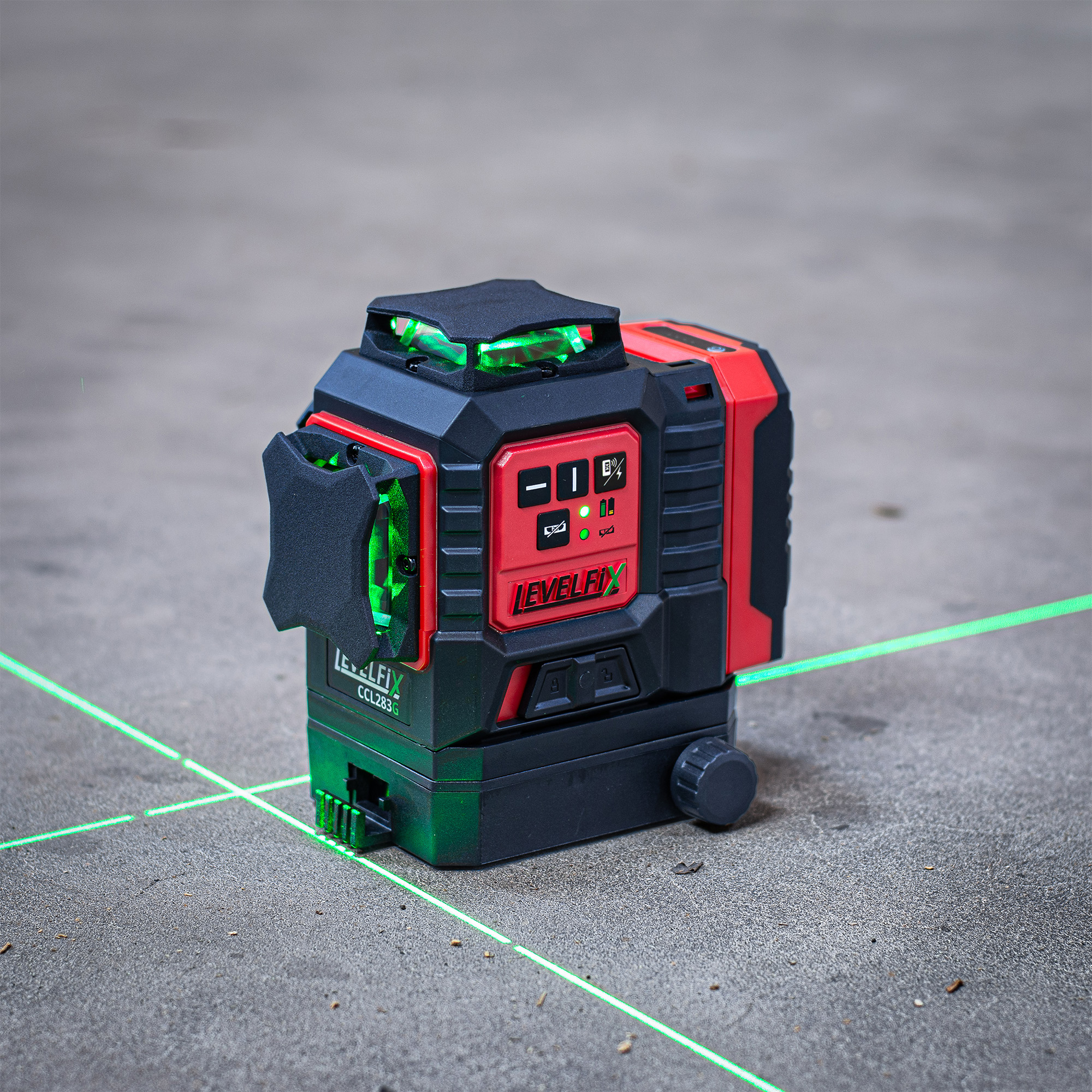 LEVELFIX CCL283G – 3D Lijnlaser 3×360° Groen LEVELFIX CCL283G – 3D Lijnlaser 3×360° Groen