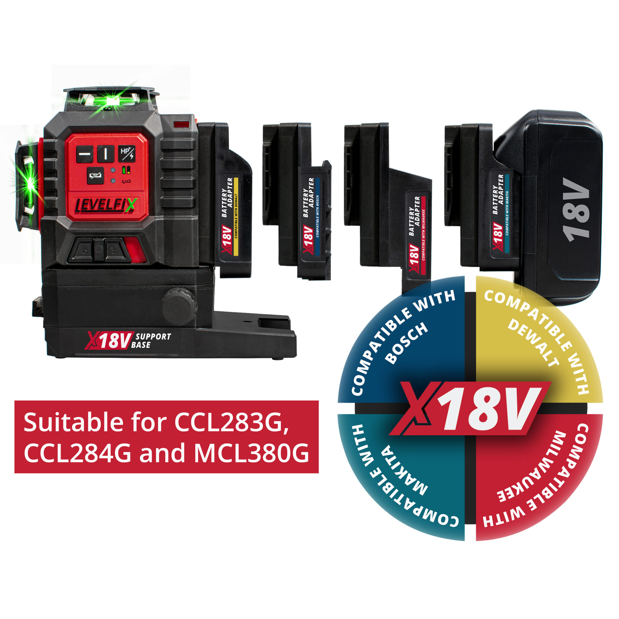 LEVELFIX CCL283G – 3D Lijnlaser 3×360° Groen LEVELFIX CCL283G – 3D Lijnlaser 3×360° Groen